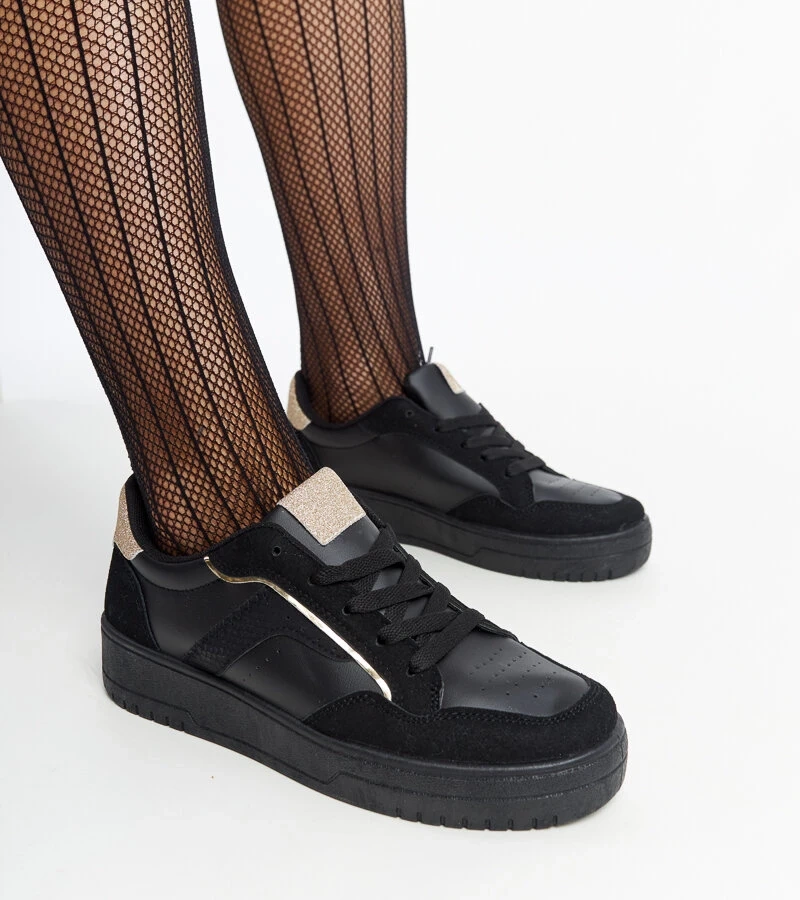 Černé tenisky na platformě Walda