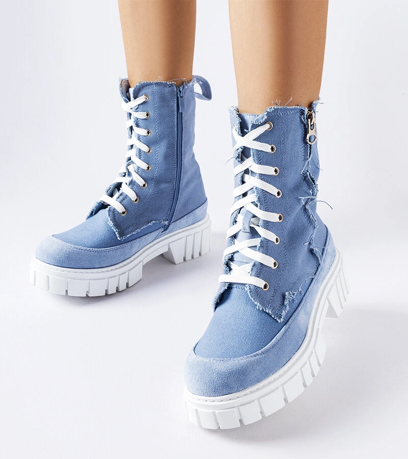 Modré zateplené trapery Crispiero