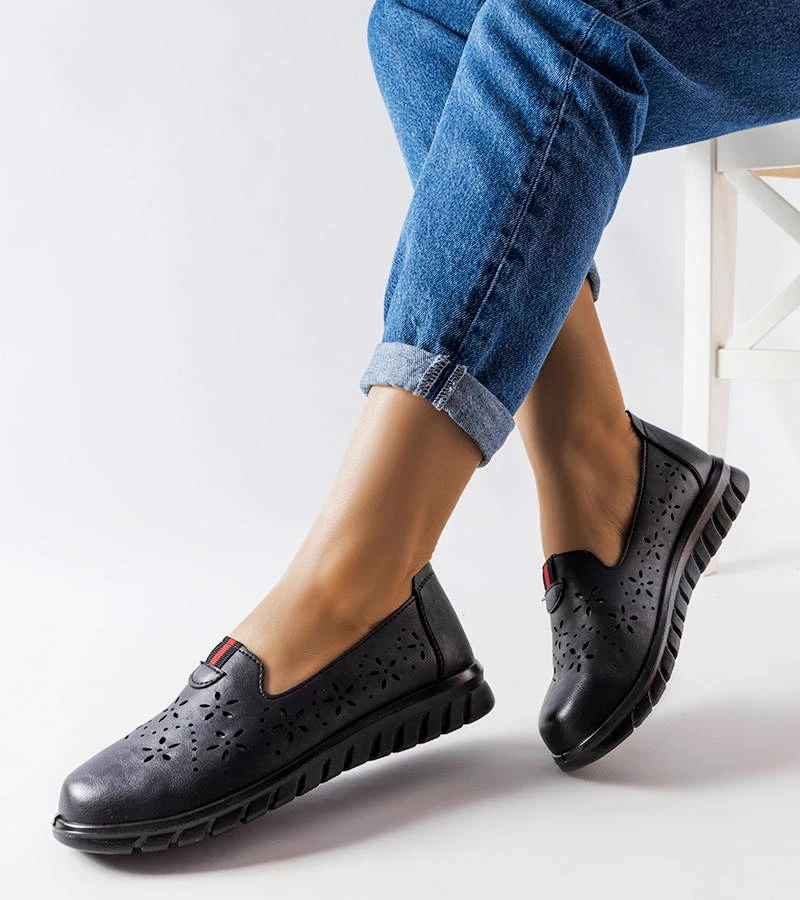 Černé lehké mokasíny Joli