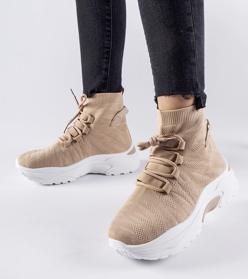 Hnědé vysoké tenisky Vigatto