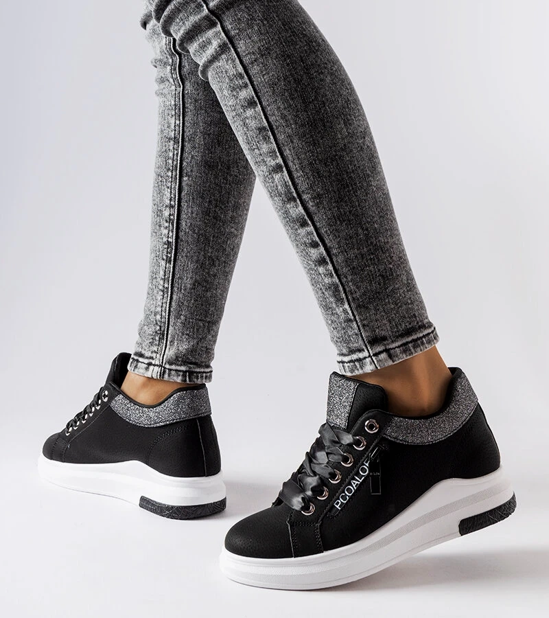 Černé tenisky na platformě Birmingham