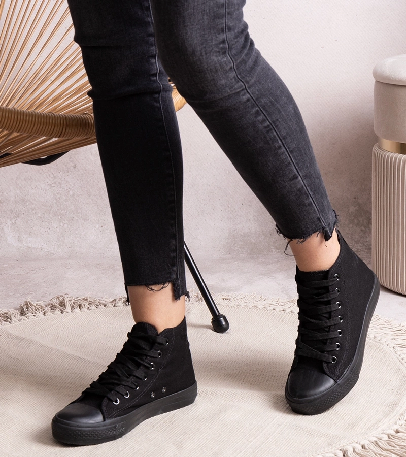 Černé vysoké tenisky Rafife