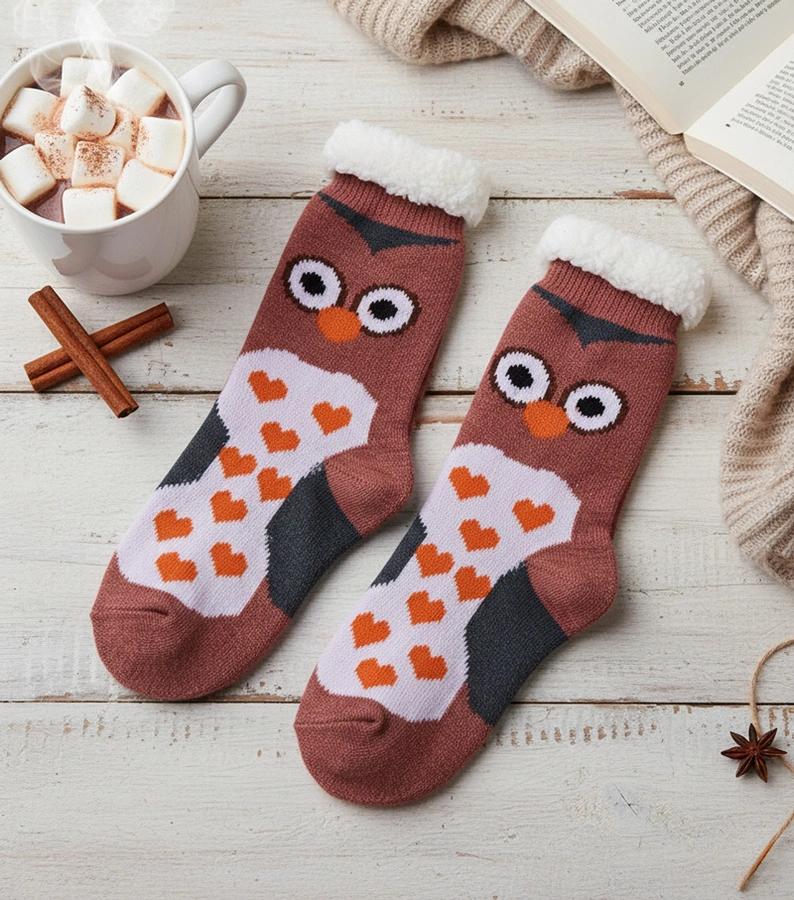 Růžové ponožky se sovičkou Lotis