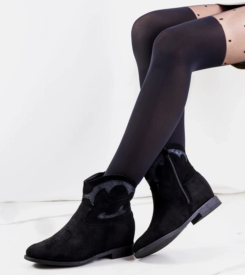 Černé kovbojské boty Velha