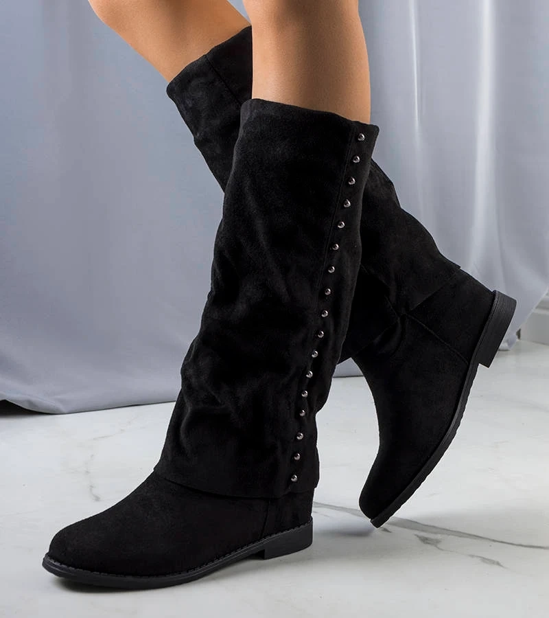 Černé boty na podpatku Balbin