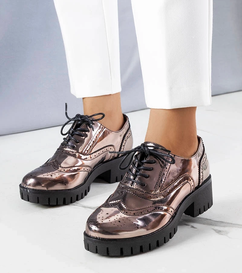 Černé metalické polobotky Myra