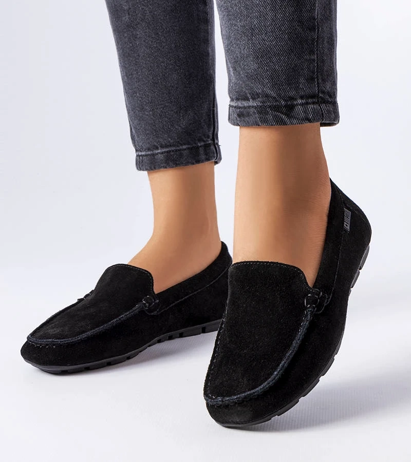 Černé kožené mokasíny Big Star JJ274654