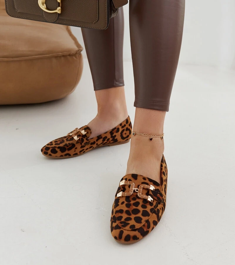 Panterkové mokasíny s přezkou Comerio