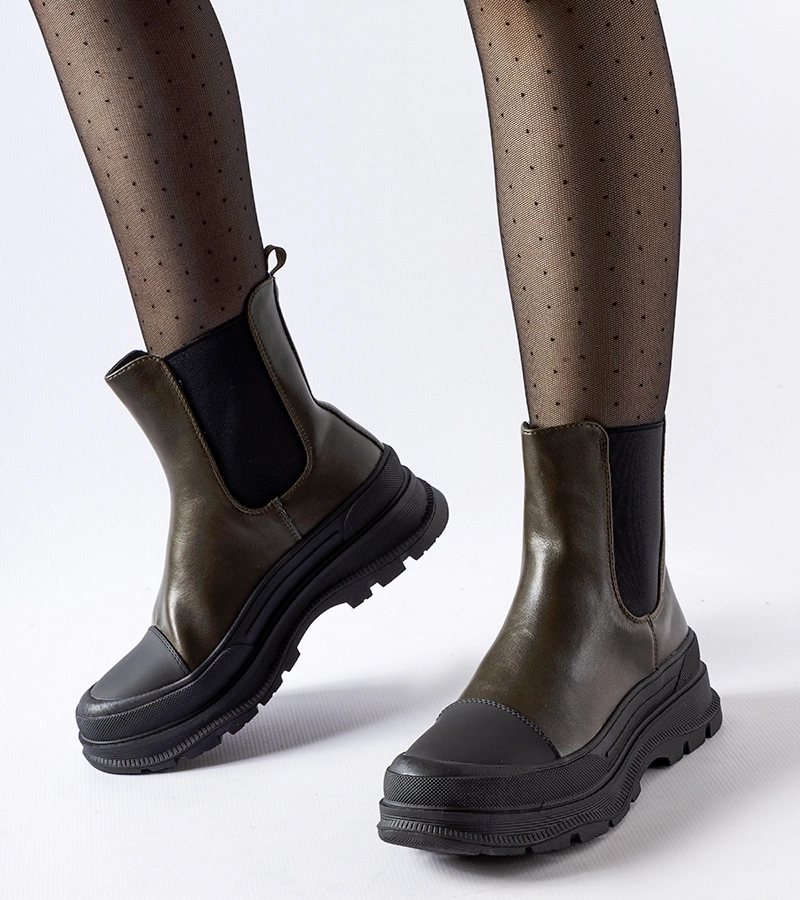 Zelené boty na sportovní podrážce Ermanno