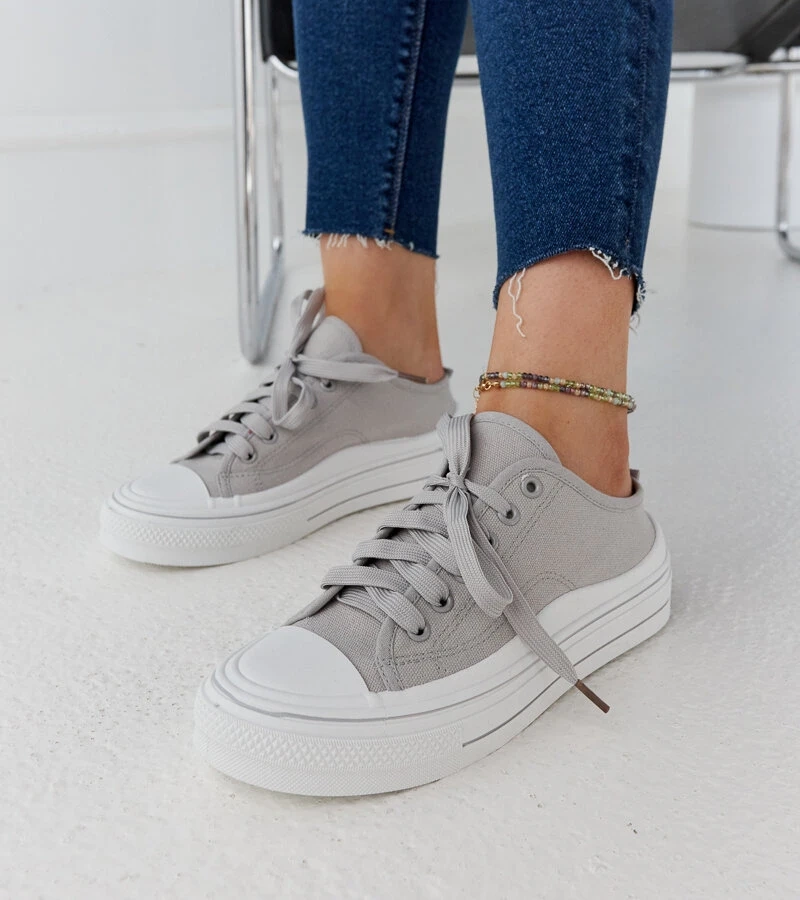 Šedé tenisky na platformě Fiori