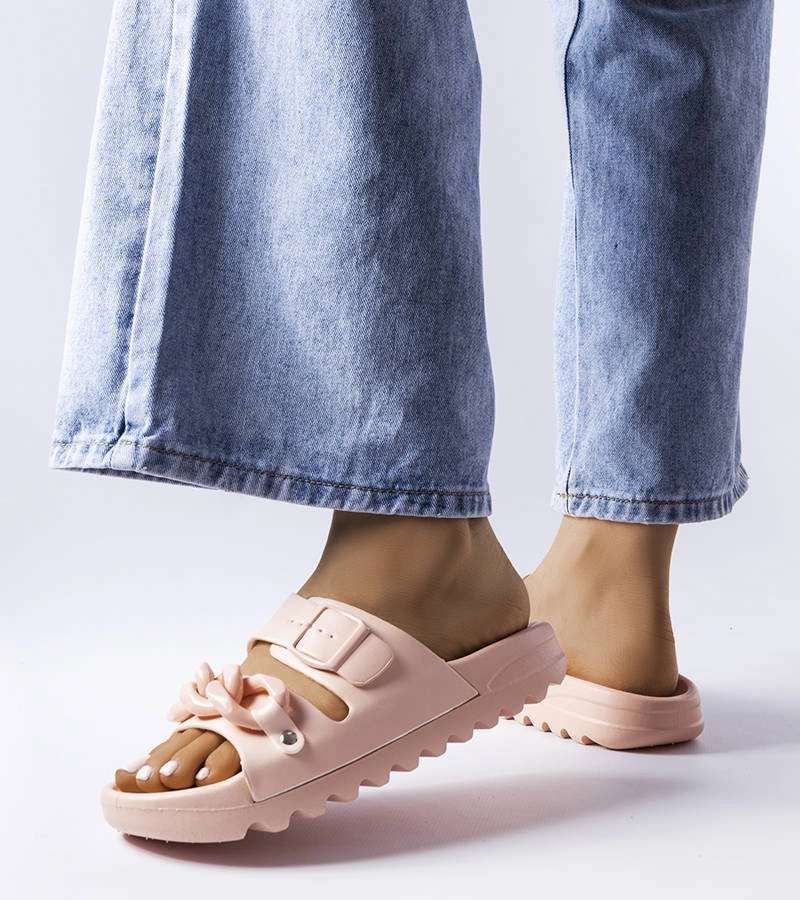 Růžové gumové žabky Étoile