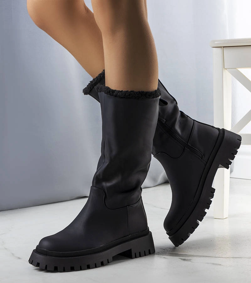 Černé zateplené boty Kangas