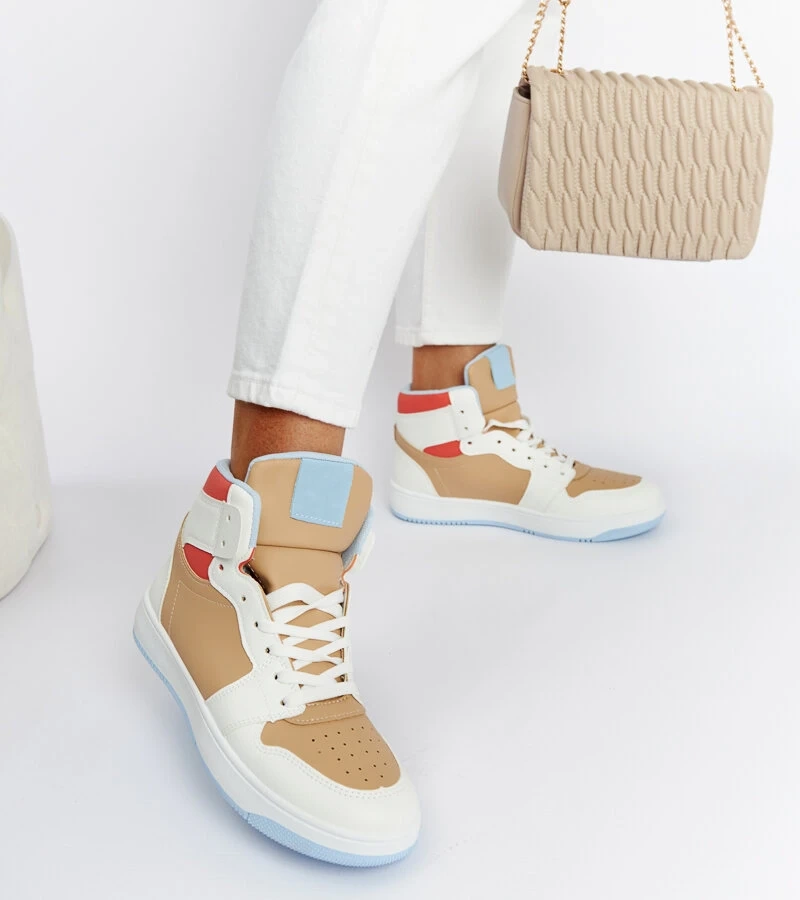 Bílo-béžové kotníkové tenisky Eagan