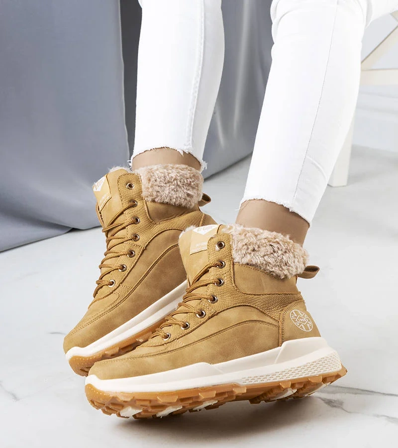 Béžová zateplená boty LCJ-22-44-1361L Lee Cooper