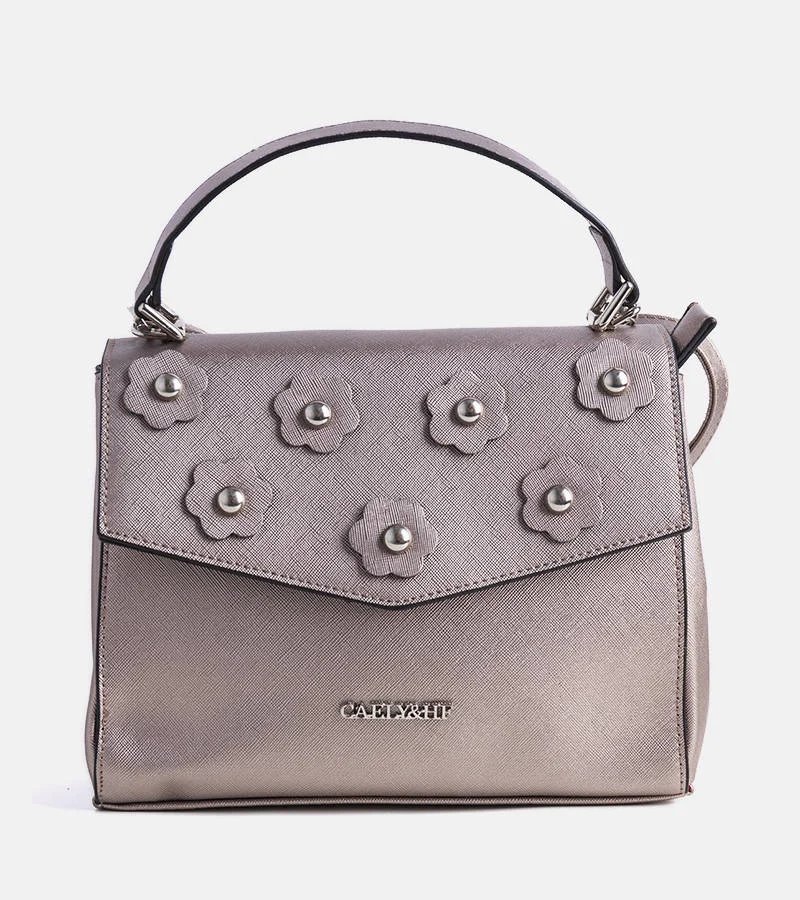 Stříbrná taška přes rameno Newark