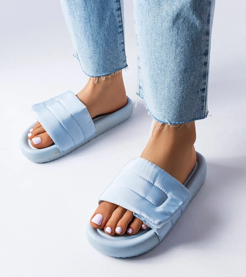 Modré žabky na suchý zip Aleron