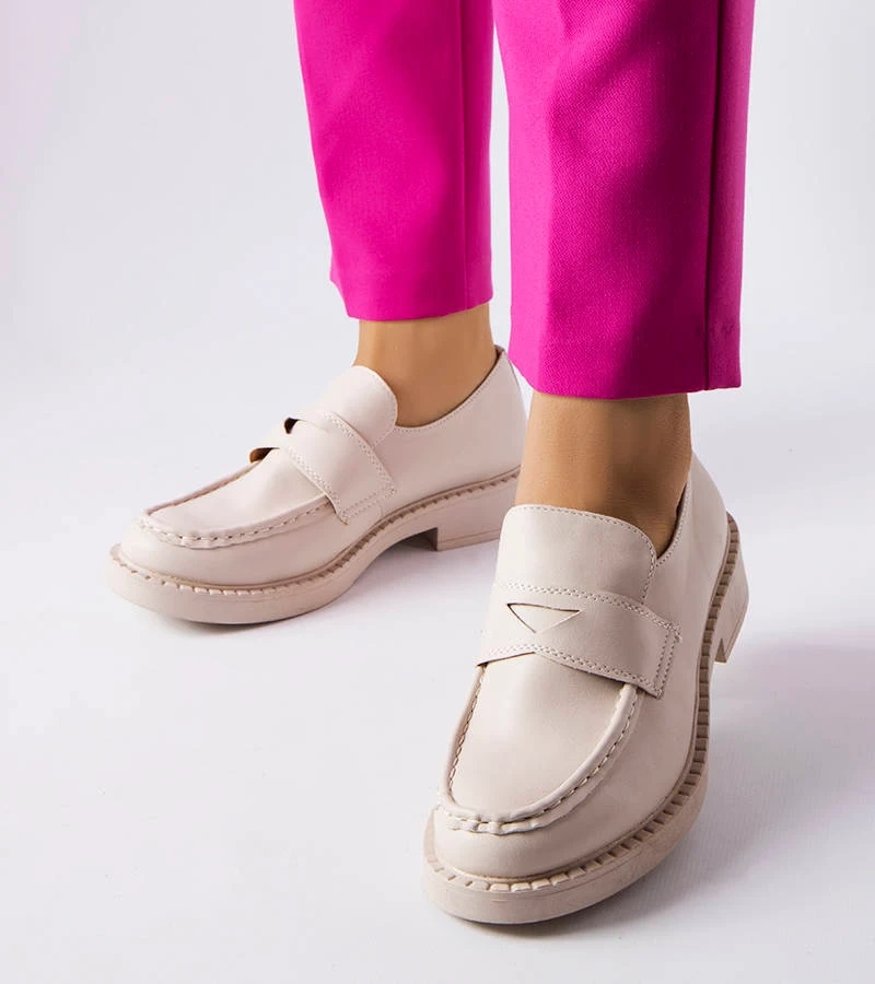 Béžové elegantní mokasíny Élodie