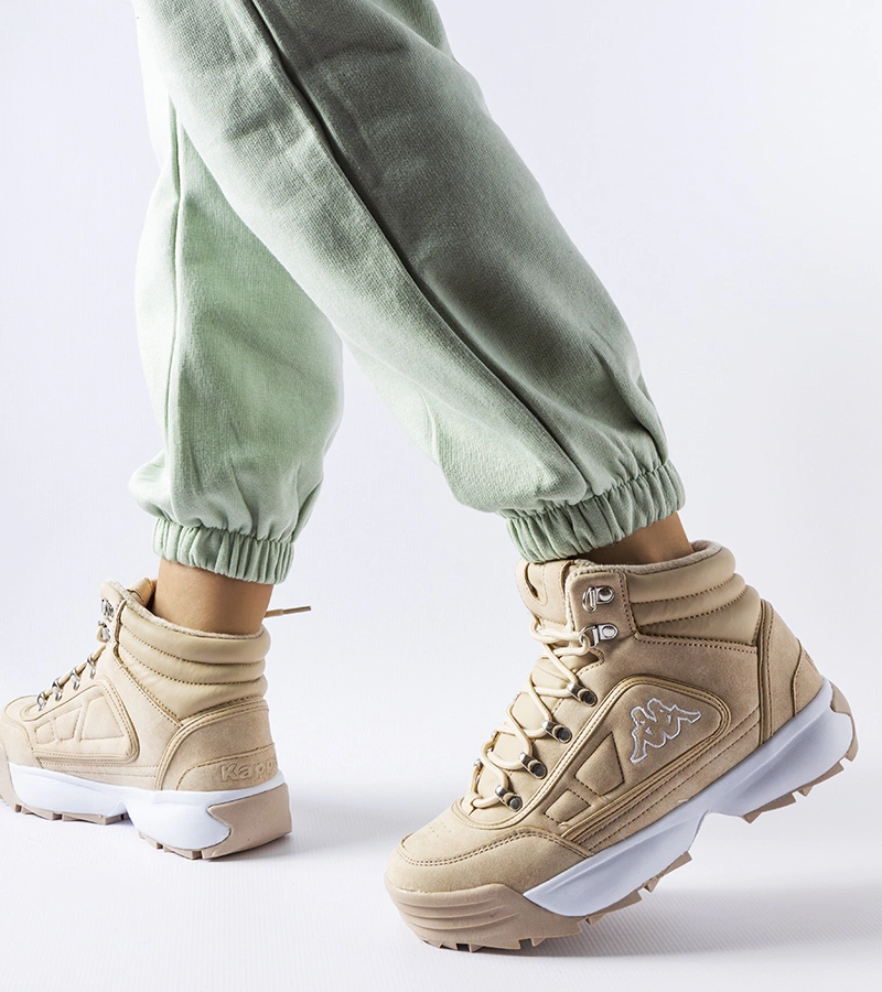 Bežové vysoké teplé boty Kappa 242968 Shivoo