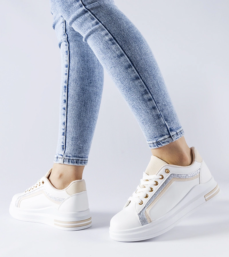 Bílé tenisky na platformě Mayfield