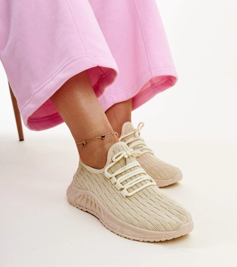 Bežové textilní tenisky Milena