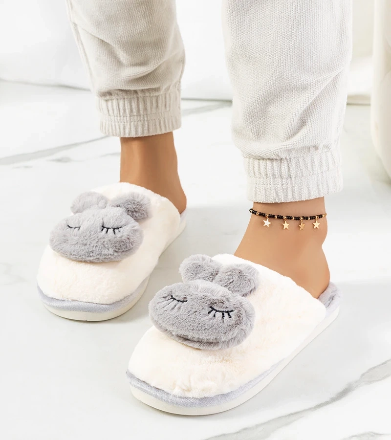 Růžové pantofle s králíčkem