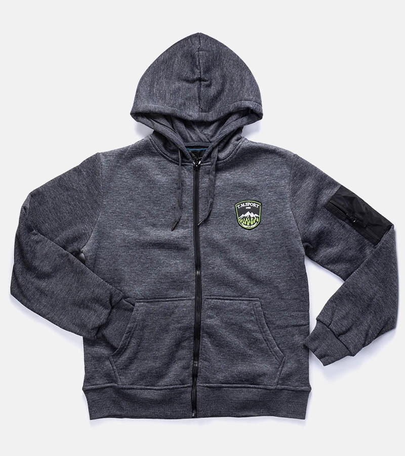 Tmavě šedá pánská mikina Labrosse s kapucí