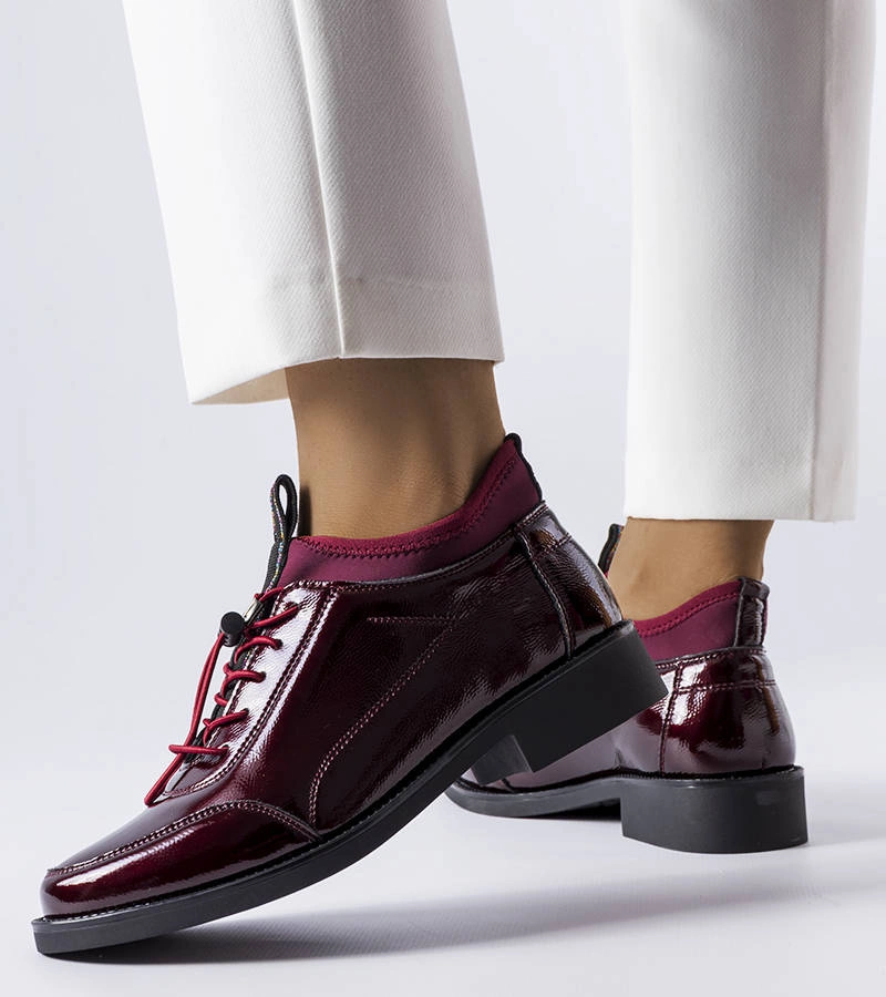 Bordó lakované polobotky Thomazo