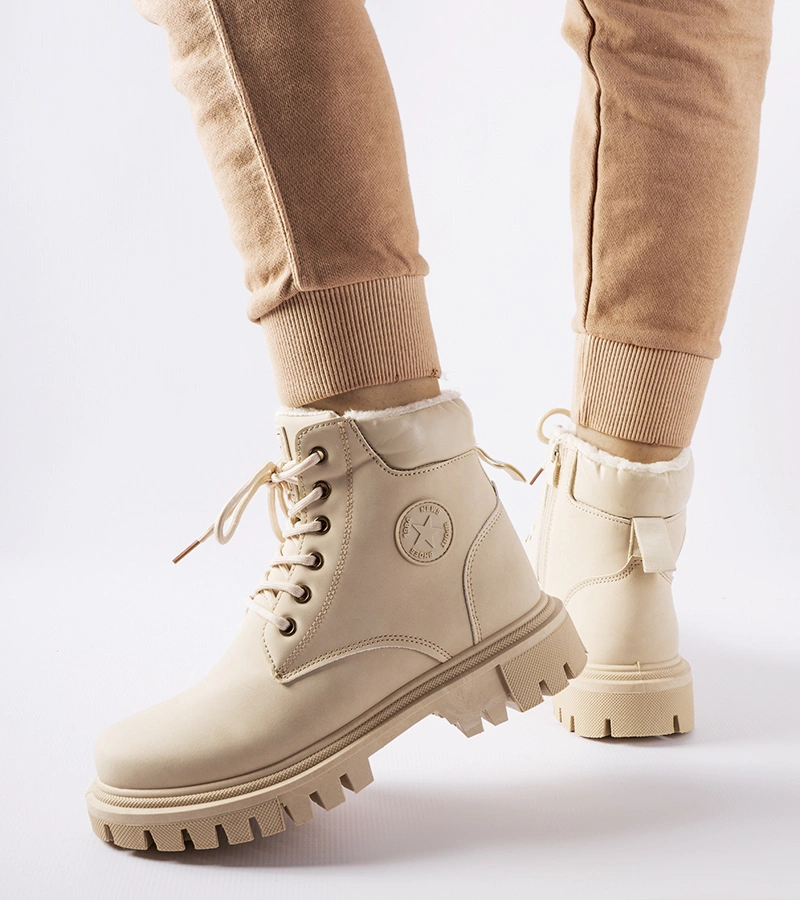 Beige zateplené dámské trapery Araujo