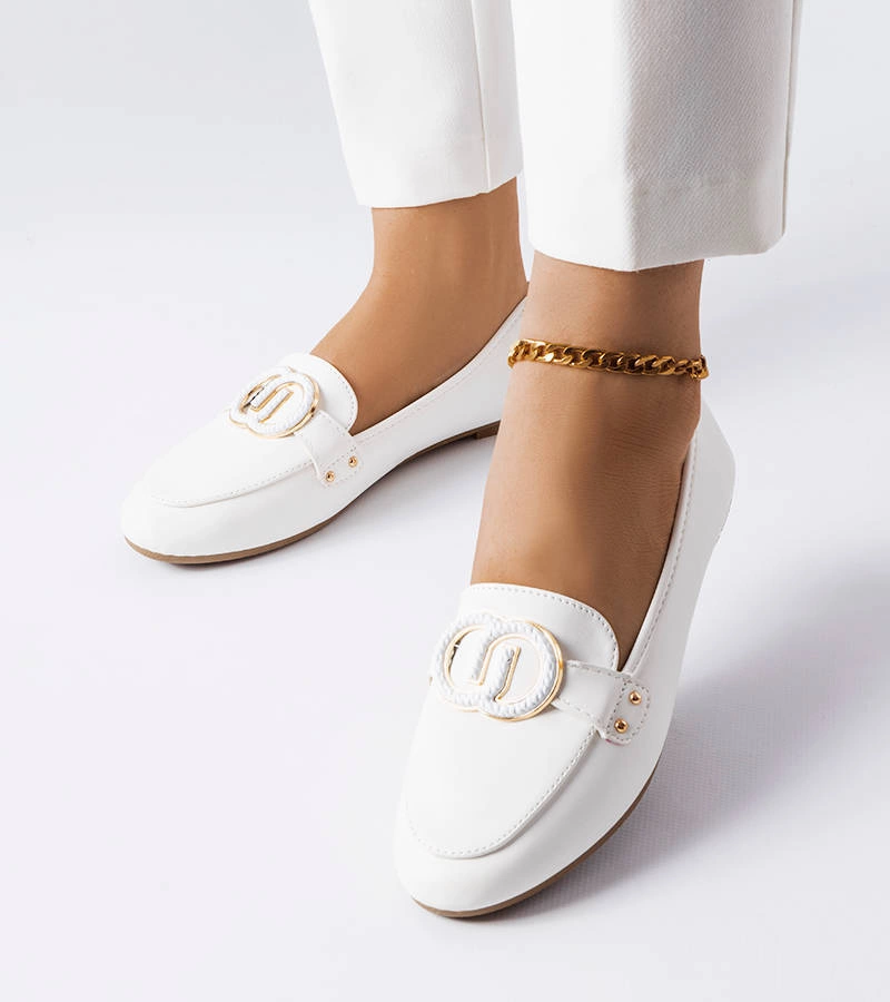 Bílé dámské mokasíny Eleena