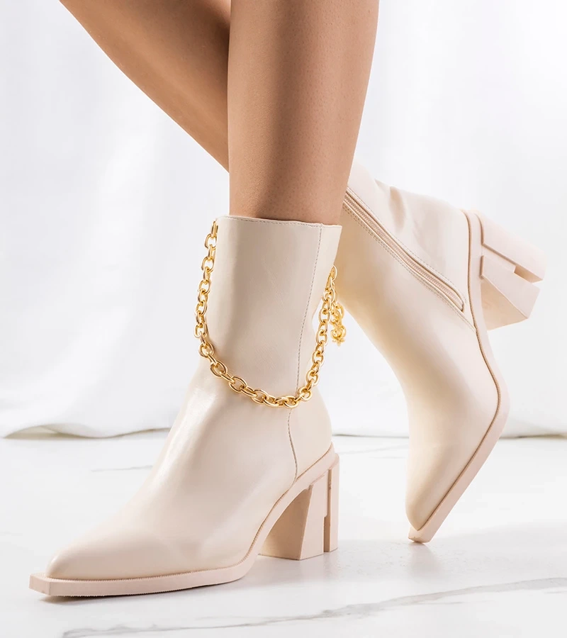 Béžové kovbojské boty Massa