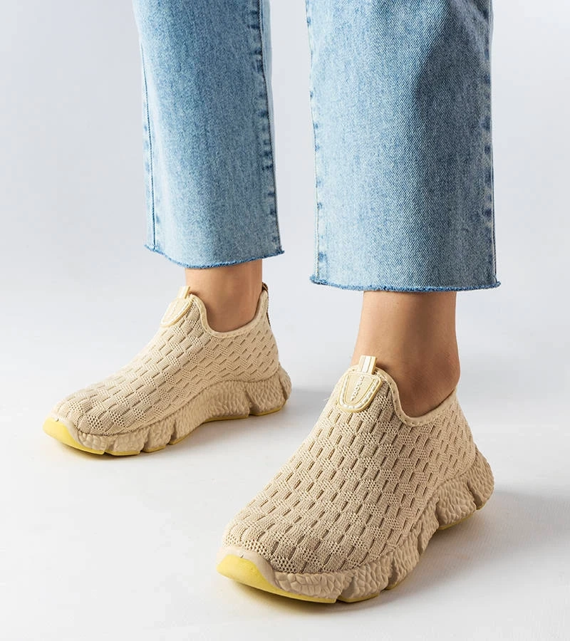 Světle béžové slip-on sportovní tenisky Obenor