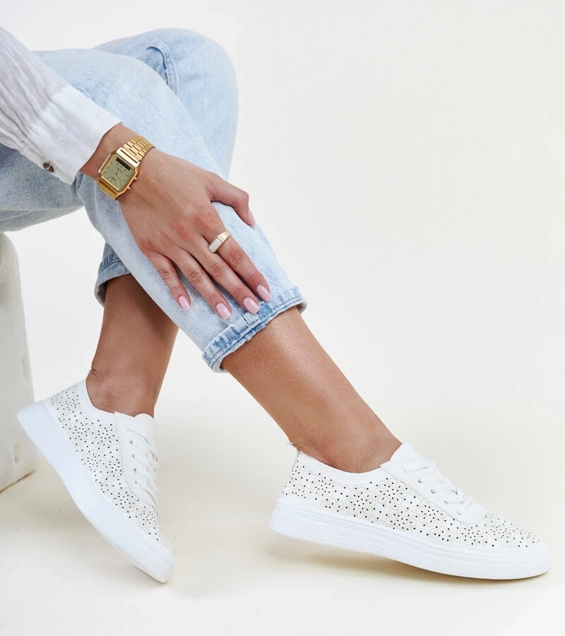 Bílé tenisky z ekokože Whitley