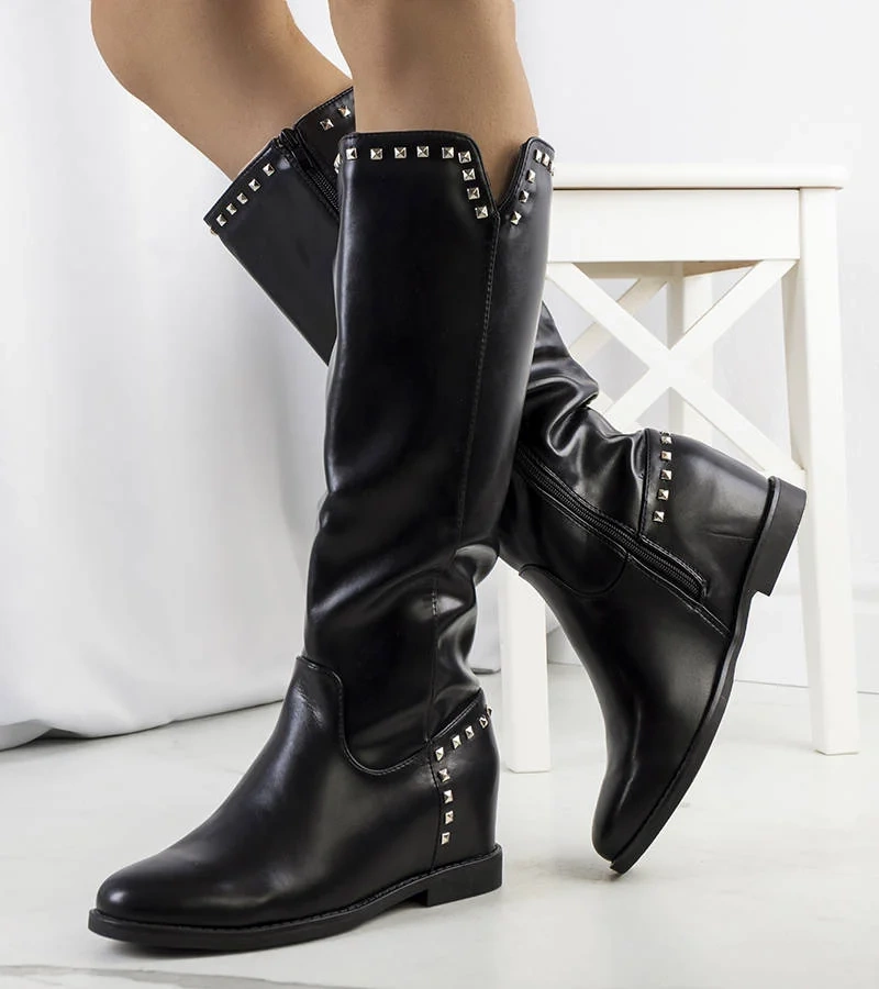 Černé boty Espino na platformě