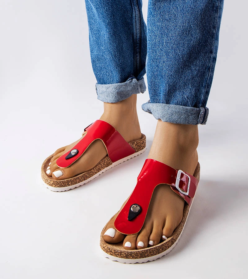 Červené žabky Lee Cooper LCW-22-35-1171L