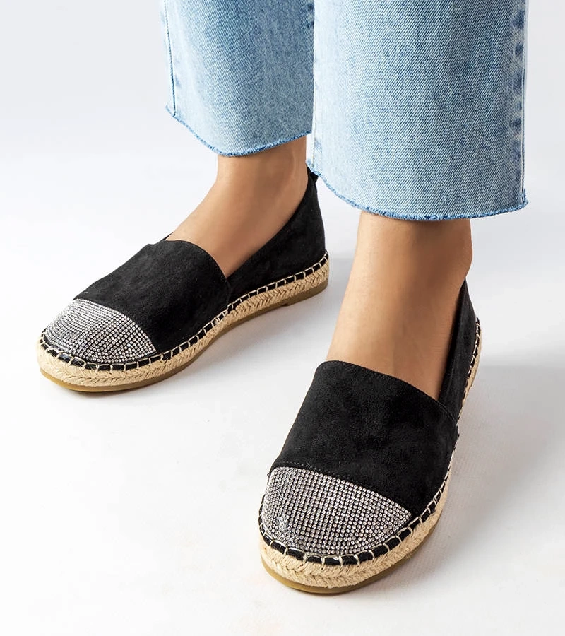 Černé espadrille mokasíny Magali