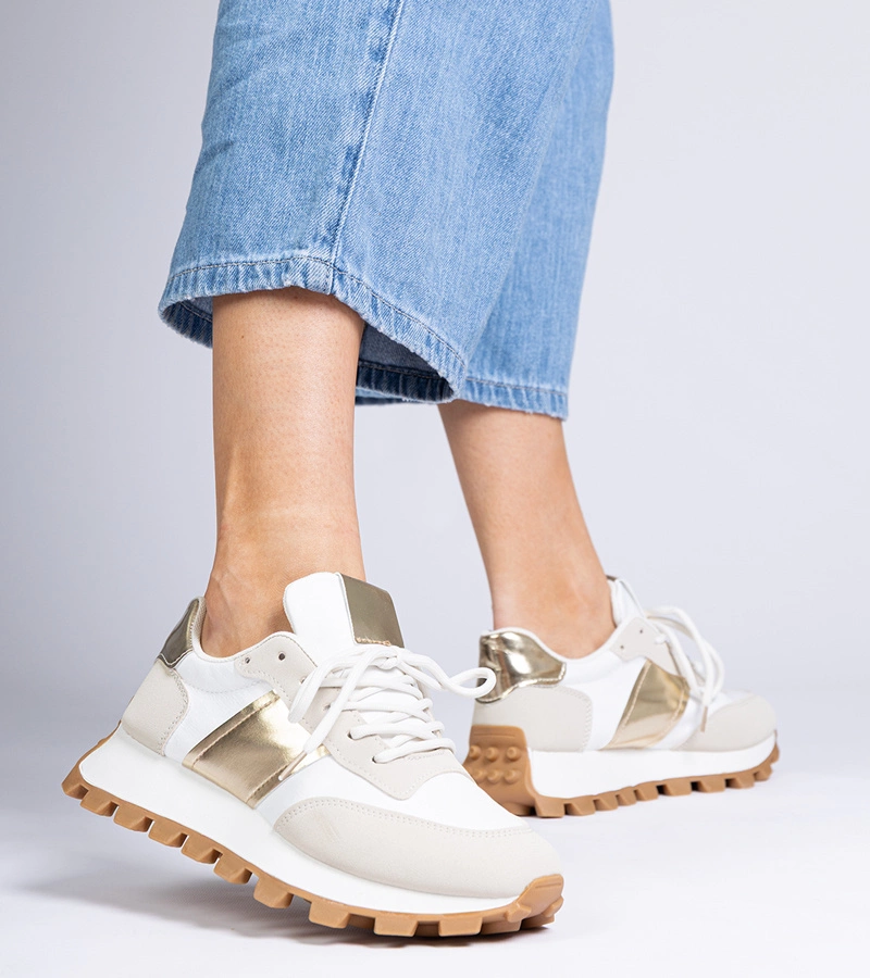 Béžové tenisky s viditelným chráničem Restia