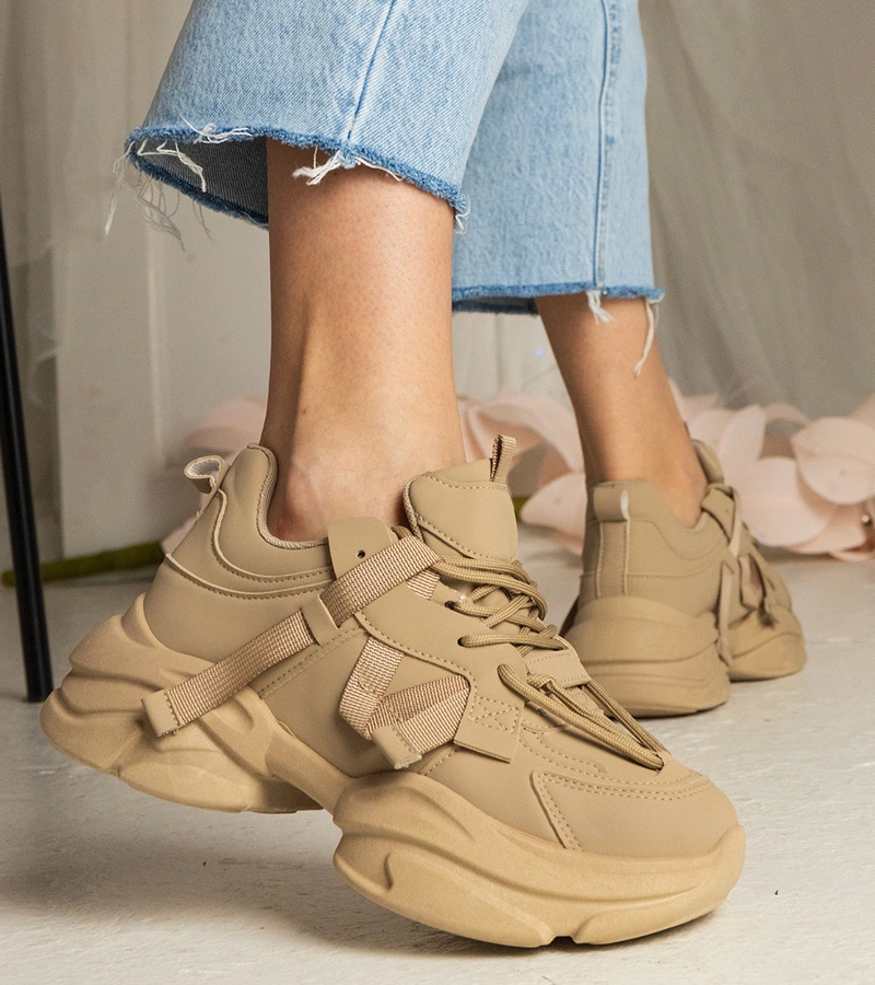 Hnědé dámské masivní sportovní tenisky Zarina