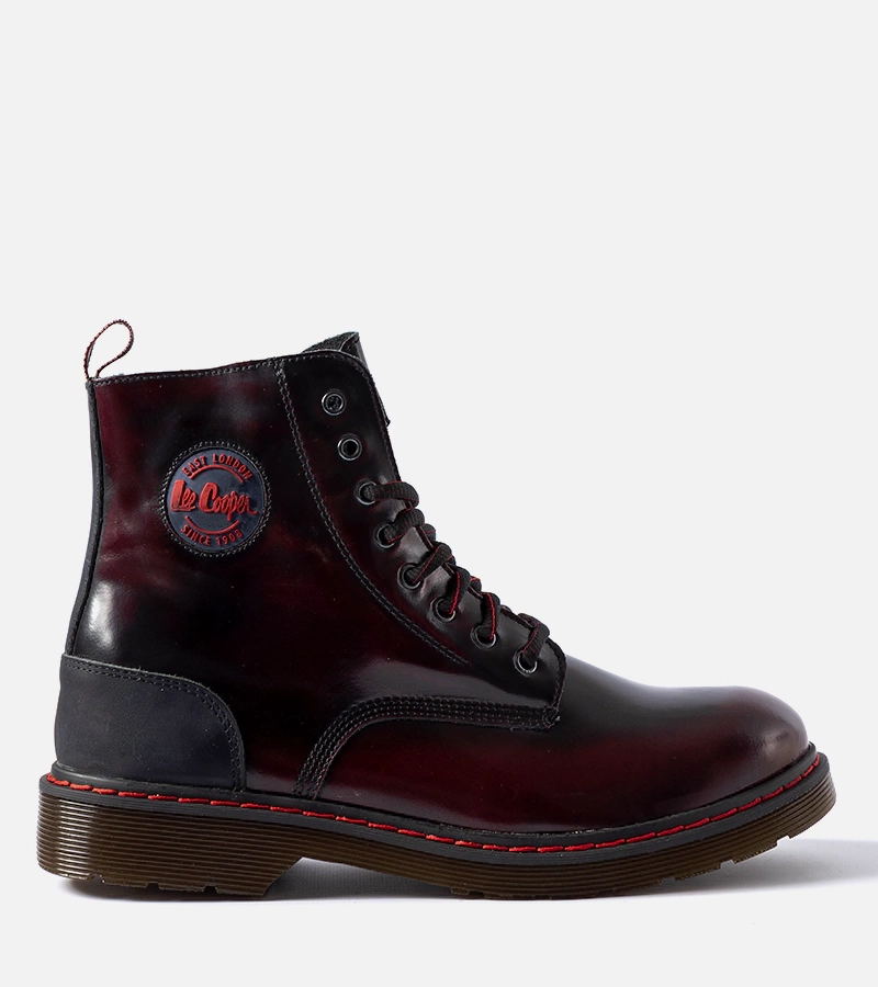 Vínově čalouněné zimní boty z přírodní kůže LCJP-20-01-013