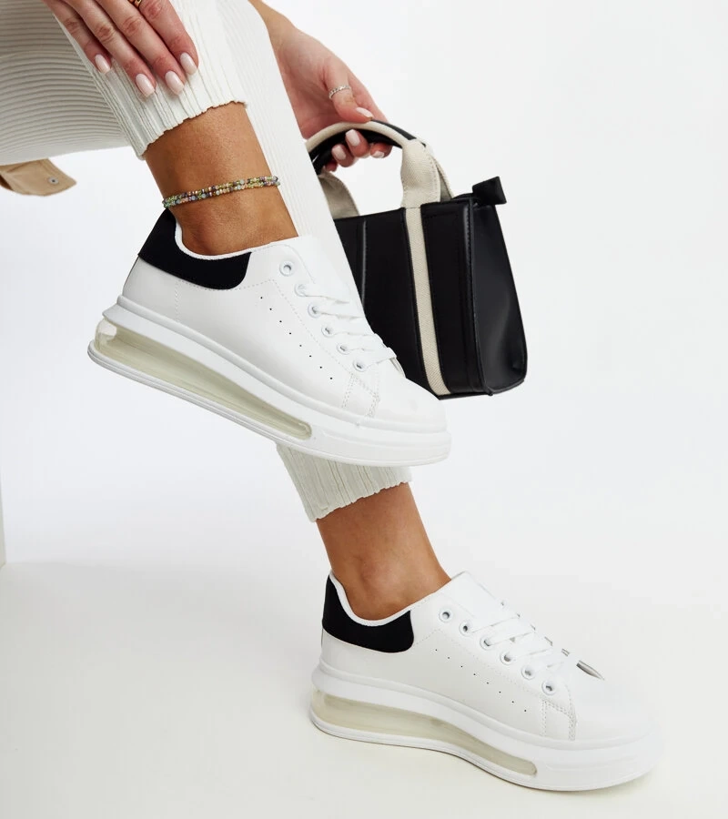 Bílé tenisky na vysoké podrážce Zrina