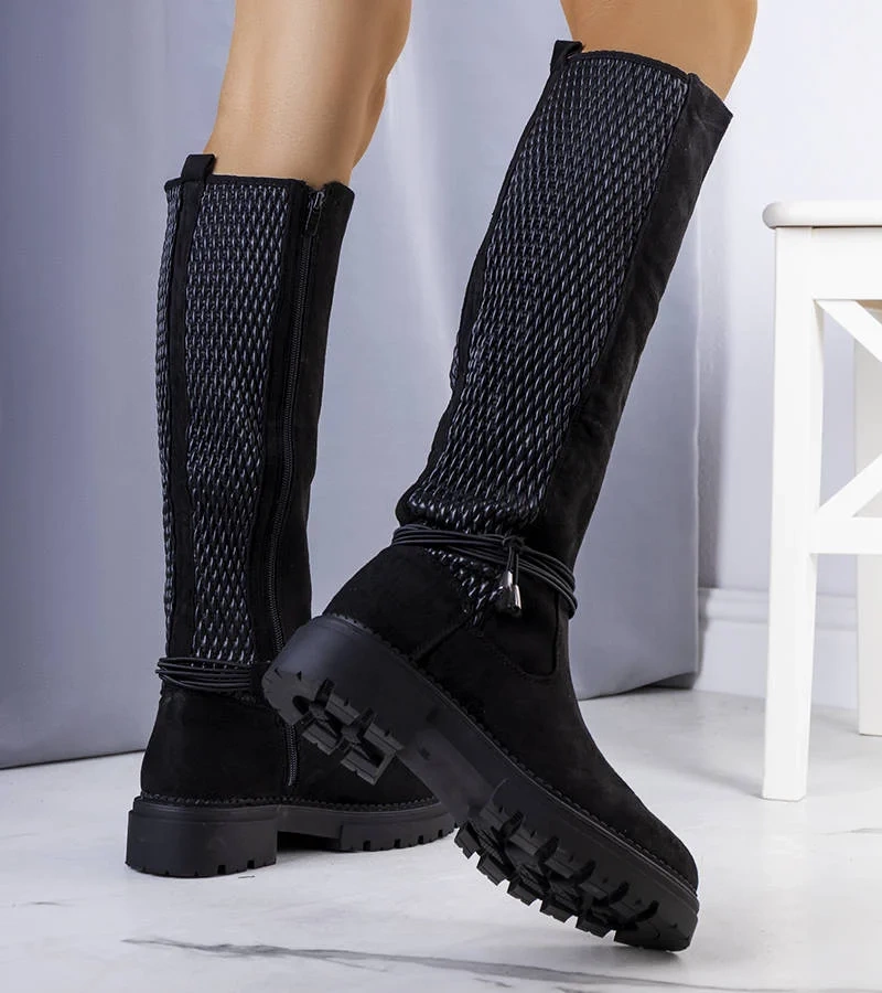 Černé zateplené boty Leale