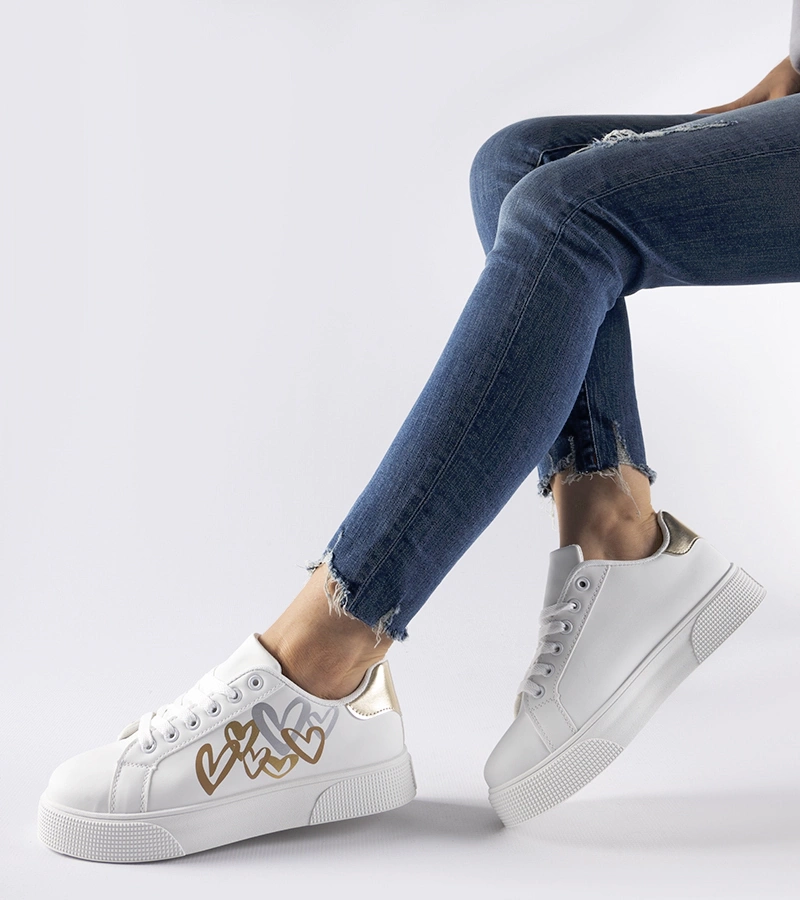 Bílé tenisky na platformě Montclair