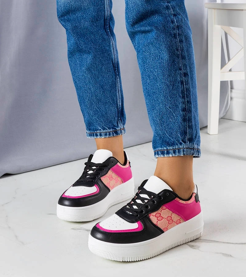 Růžovo-černé dámské tenisky Luzia