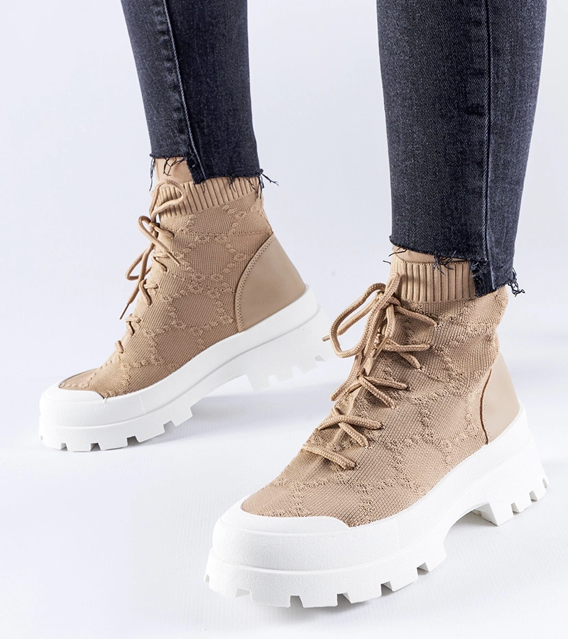 Hnědé vysoké tenisky Éric