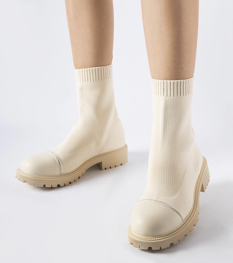 Béžové podkolenky s cirkonii Vail