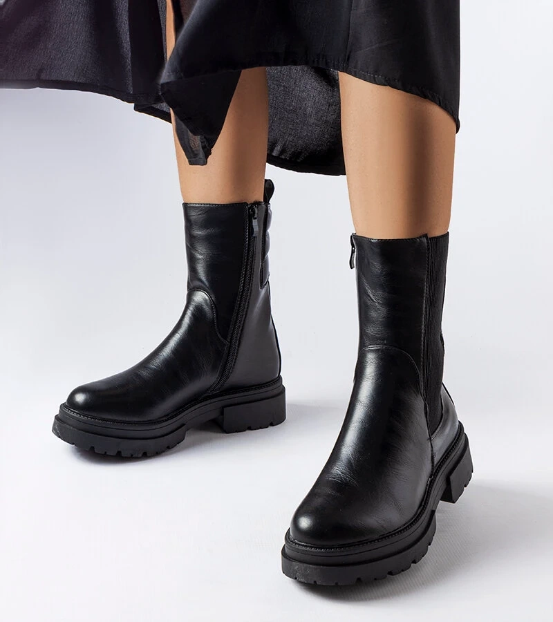 Černé zateplené boty Fornari