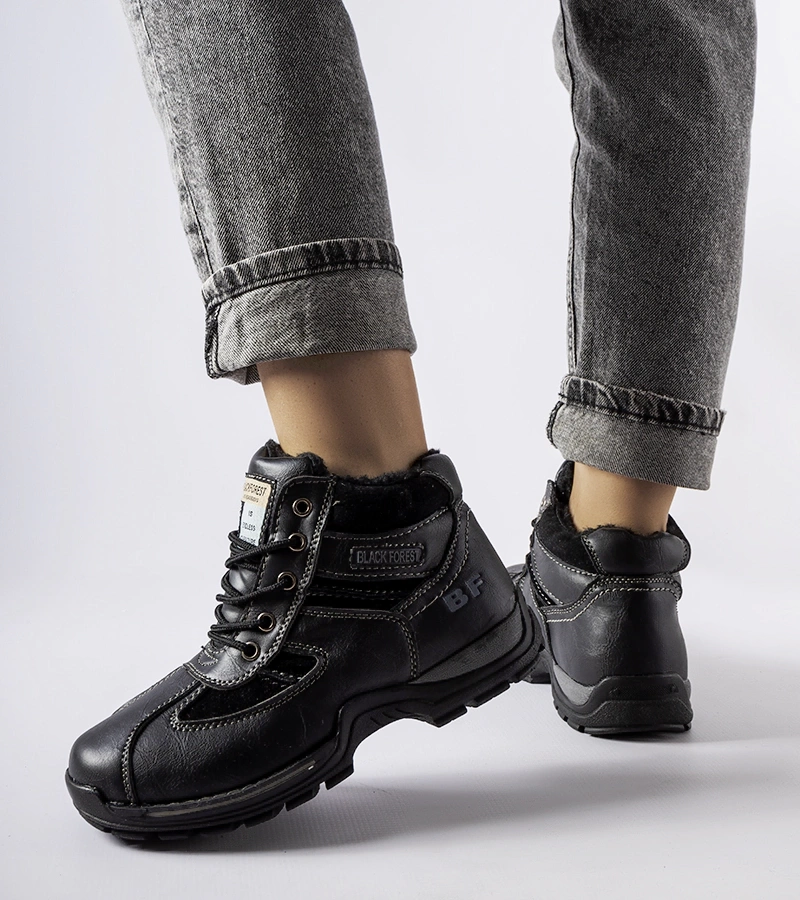 Černé zimní pracovní boty Falla