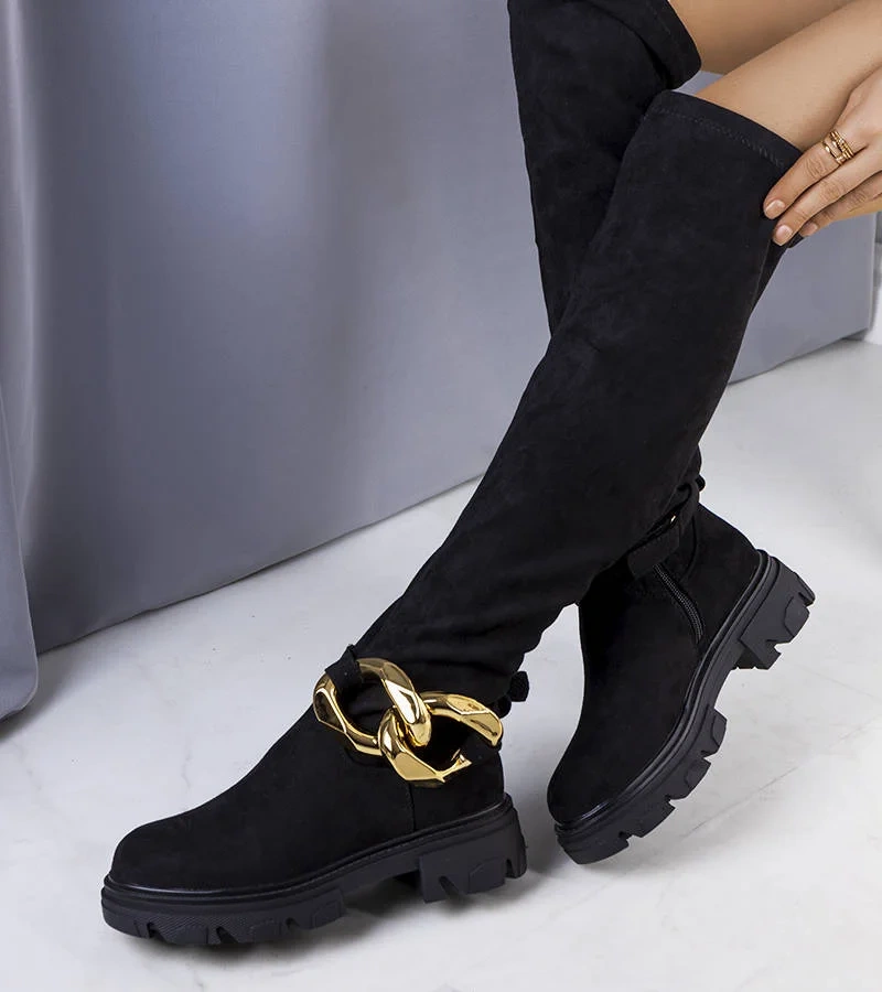 Černé vysoké boty Rero