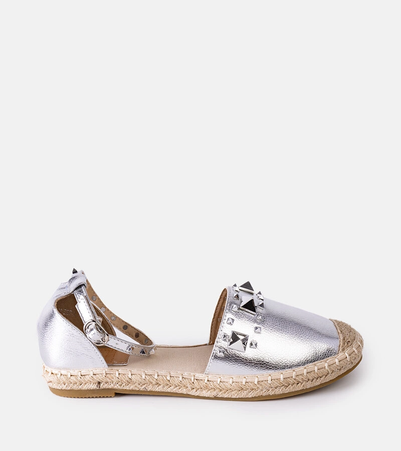 Stříbrné espadrilky s flitry Duriya