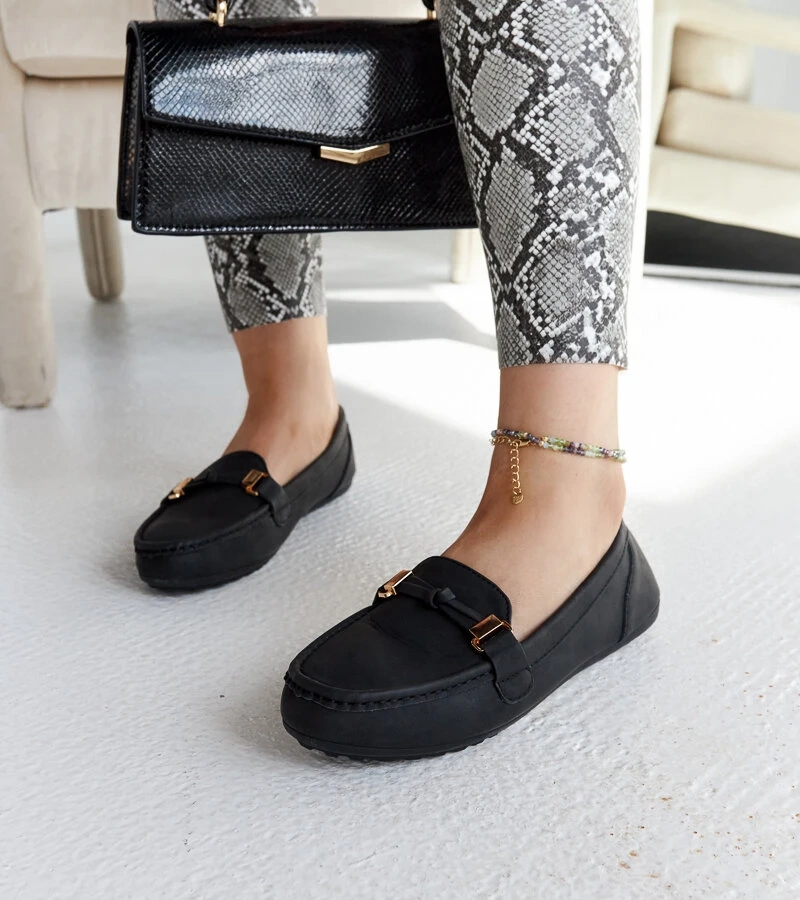 Matné černé mokasíny Scafati