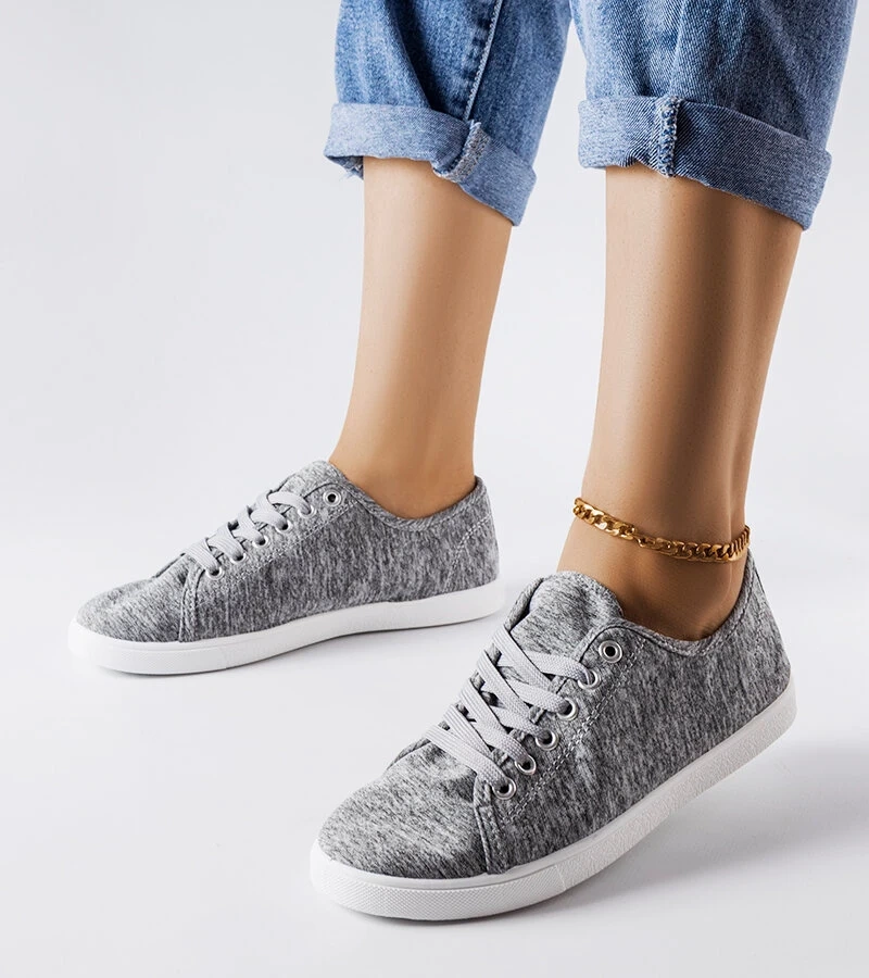 Šedé látkové tenisky Razan